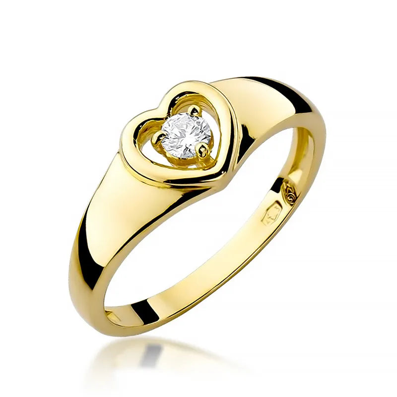 zlatý prsten s diamantem 0,10 ct w0001-diw-02
