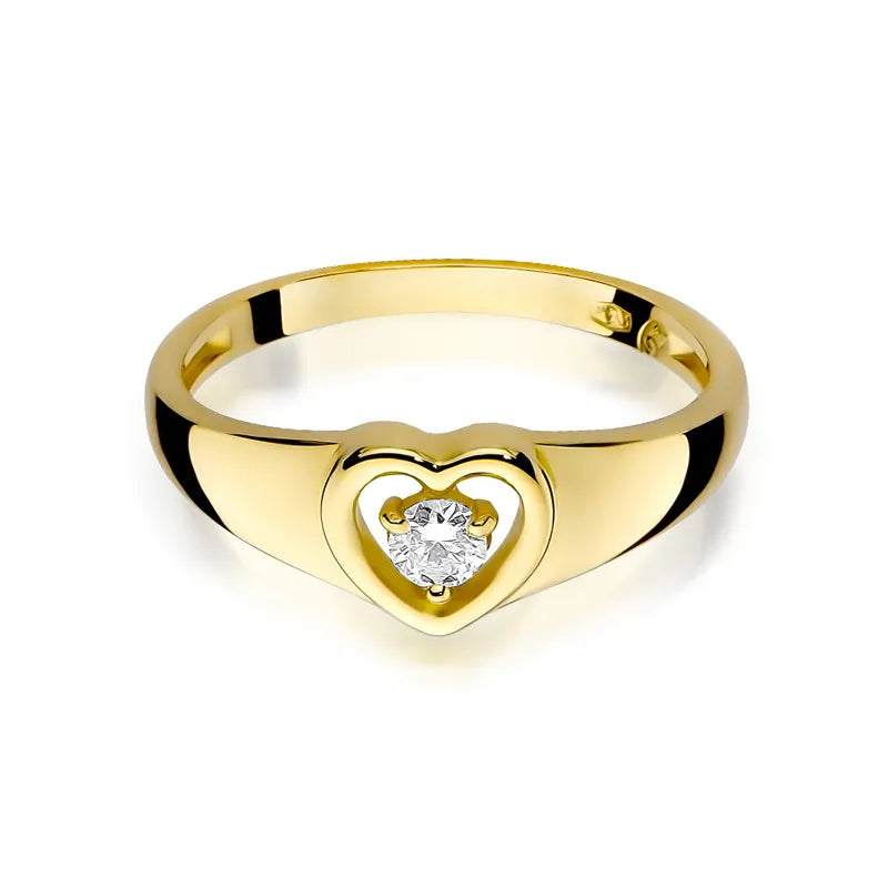 zlatý prsten s diamantem 0,10 ct w0001-diw-02