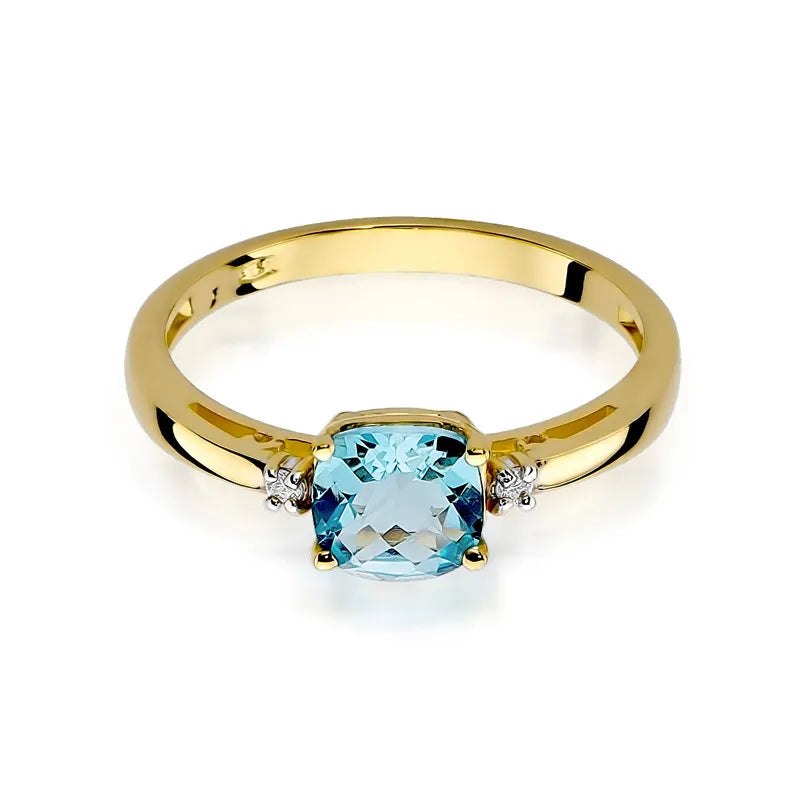 zlatý prsten s topazem 1,10 ct a diamanty w0003-tob-01