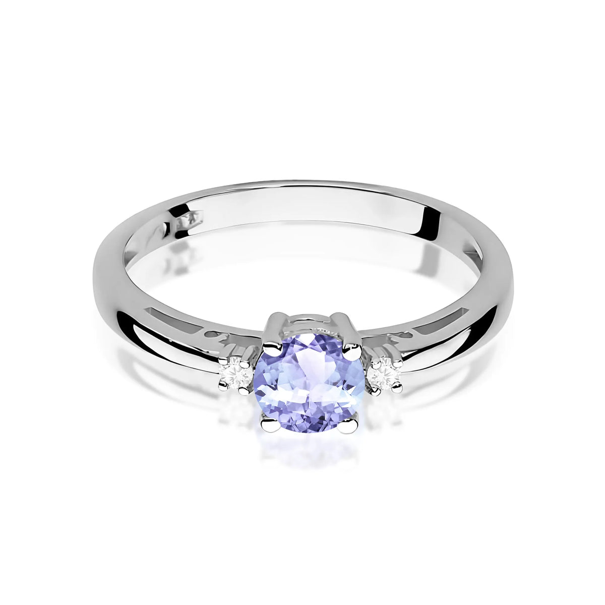 zlatý prsteň s 0,50 ct tanzanitom a diamantmi w0010-tap-01
