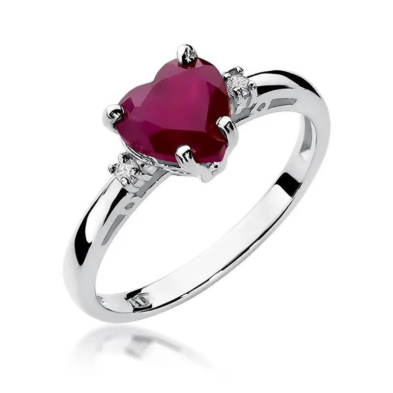 zlatý prsteň s 1,70 ct rubínom a 0,029 ct diamantmi w0012-rur-01