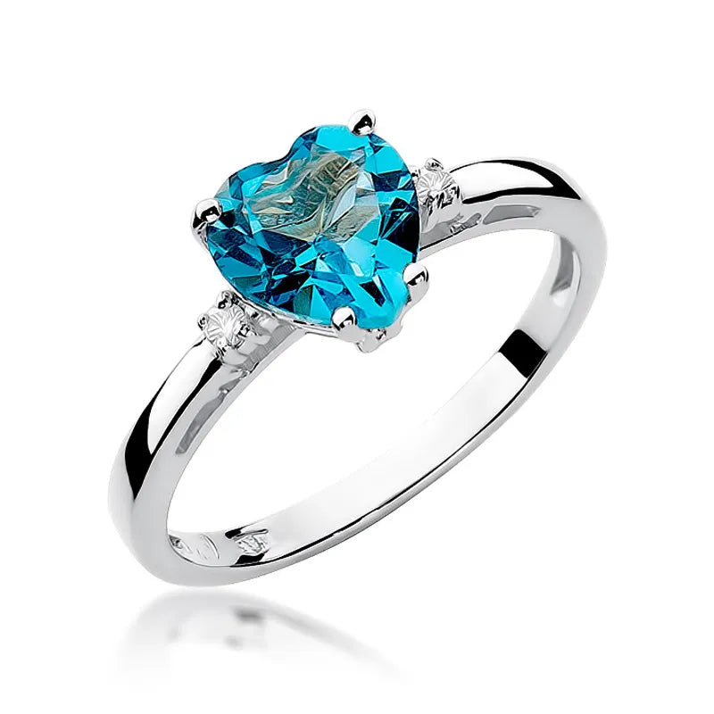 zlatý prsten s topazem 1,20 ct a diamanty 0,029 ct w0012-tob-01