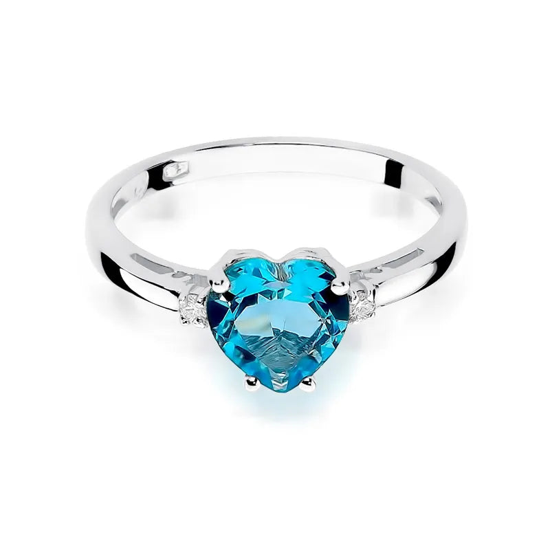 zlatý prsten s topazem 1,20 ct a diamanty 0,029 ct w0012-tob-01