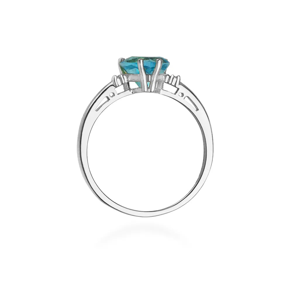 zlatý prsten s topazem 1,20 ct a diamanty 0,029 ct w0012-tob-01