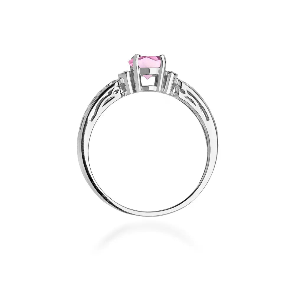 zlatý prsteň s 0,60 ct ružovým topásom a 0,02 ct diamantmi w0014-top-01