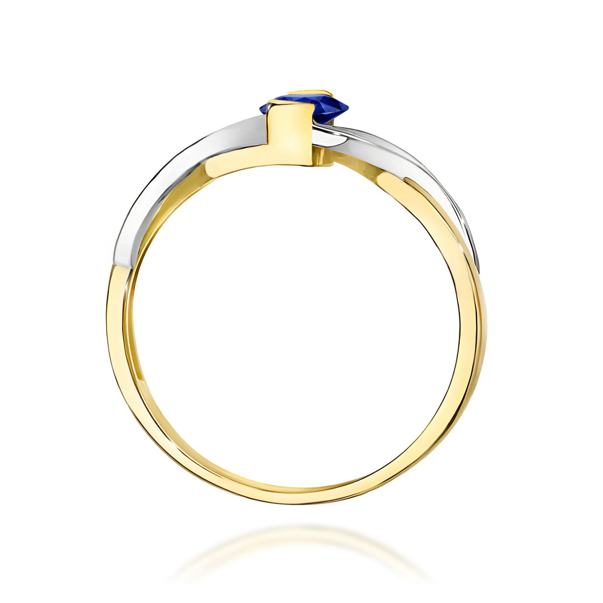 Bague en or avec saphir de 0,70 ct et diamants de 0,05 ct