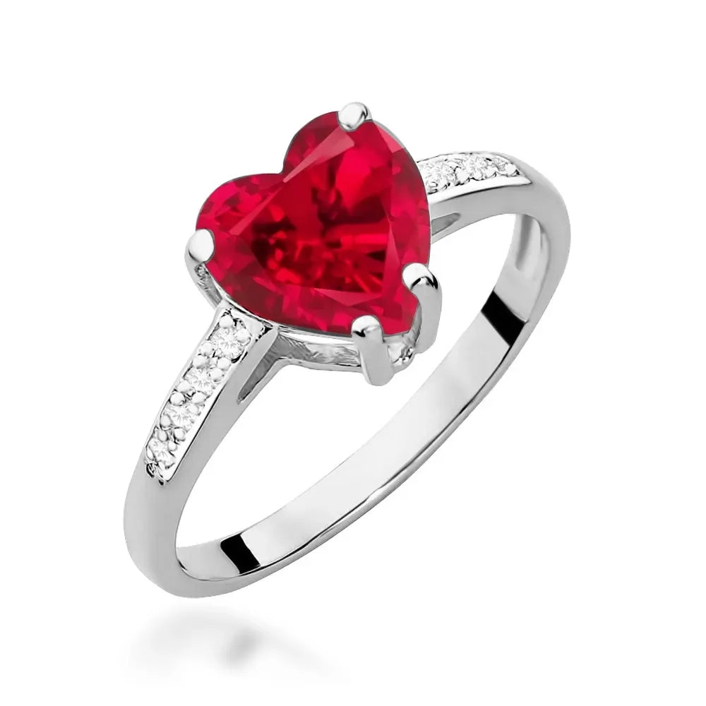 zlatý prsten s 1,70ct rubínem a 0,04ct diamanty w0031-rur-01