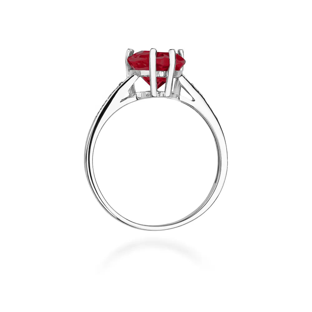 zlatý prsten s 1,70ct rubínem a 0,04ct diamanty w0031-rur-01