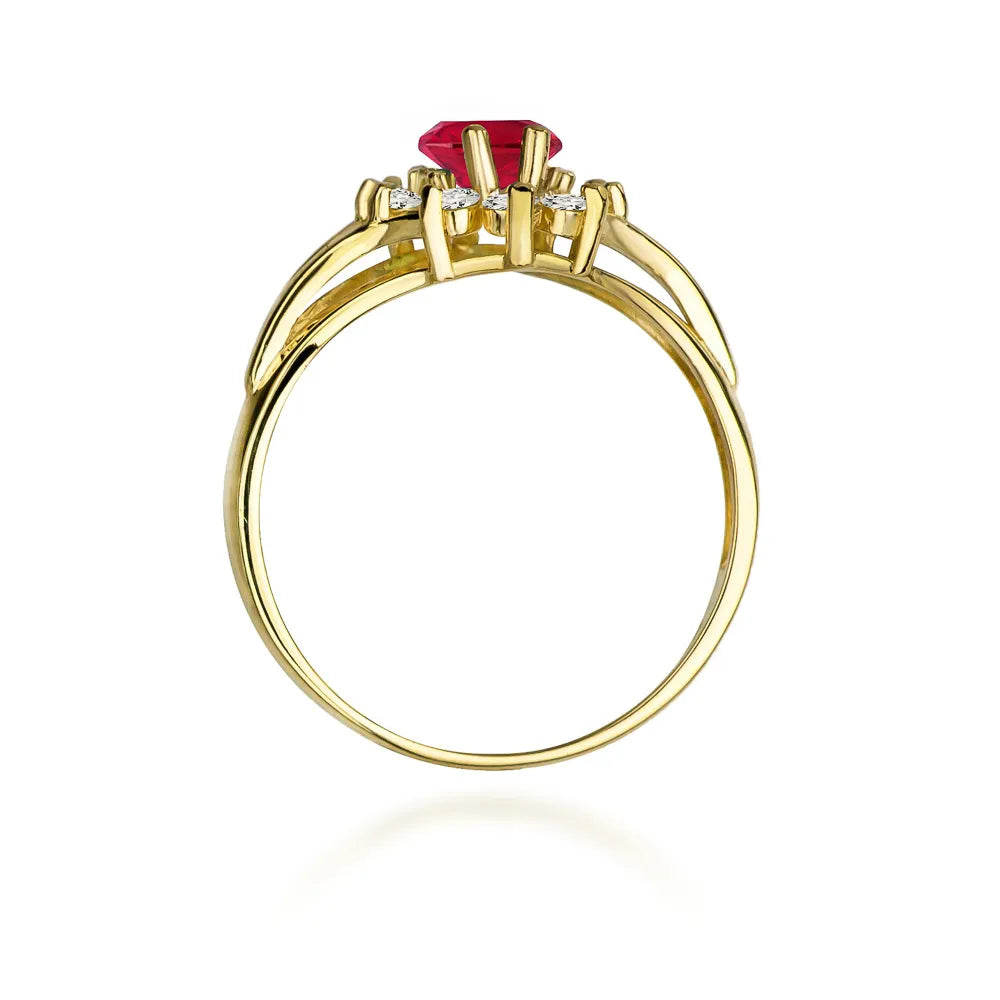 zlatý prsteň s 1,00 ct rubínom a 0,30 ct diamantmi w0037-rur-01