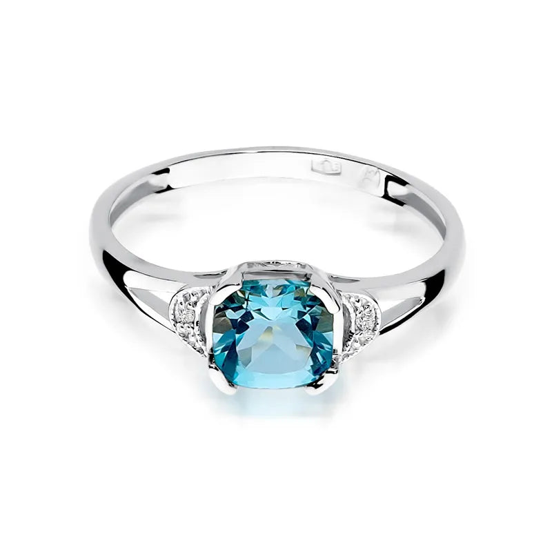 zlatý prsten s topazem 1,10 ct a diamanty 0,01 ct w0040-tob-01