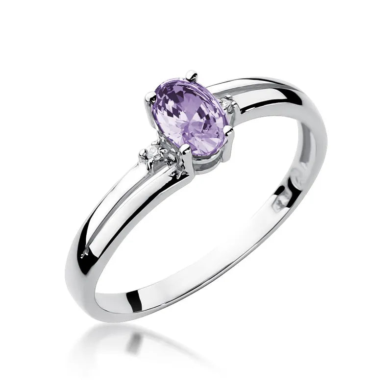 zlatý prsten s 0,40ct tanzanitem a 0,029ct diamanty w0068-tap-01