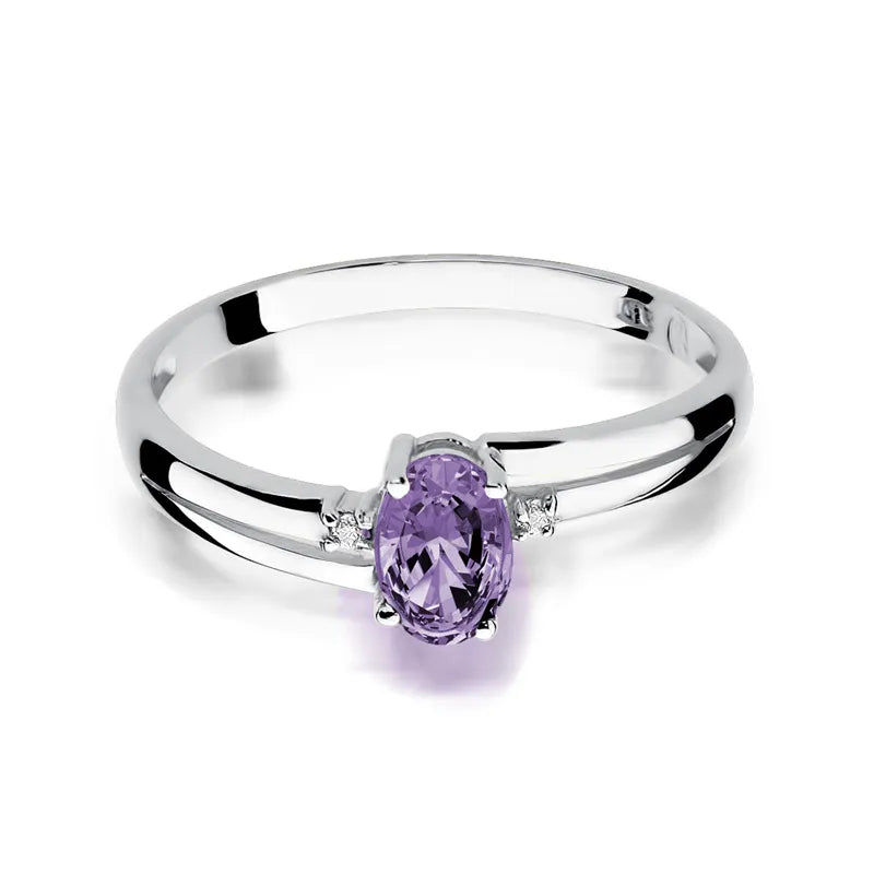 zlatý prsten s 0,40ct tanzanitem a 0,029ct diamanty w0068-tap-01