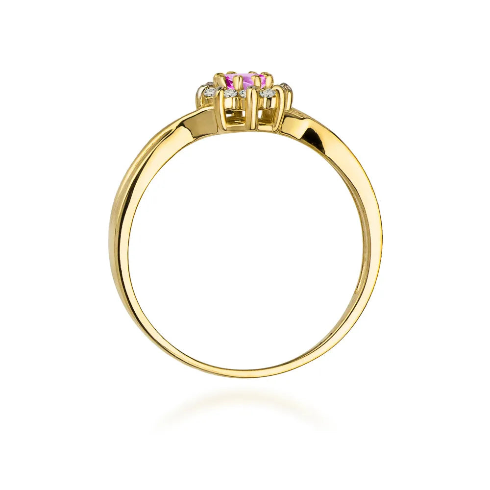 zlatý prsten s 0,13ct růžovým topazem a 0,116ct diamanty w0072-top-01