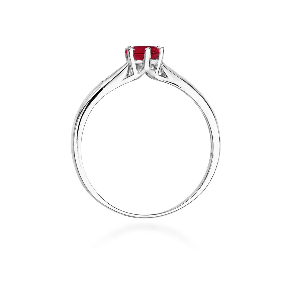 zlatý prsten s 0,60ct rubínem a diamanty w0074-rur-01