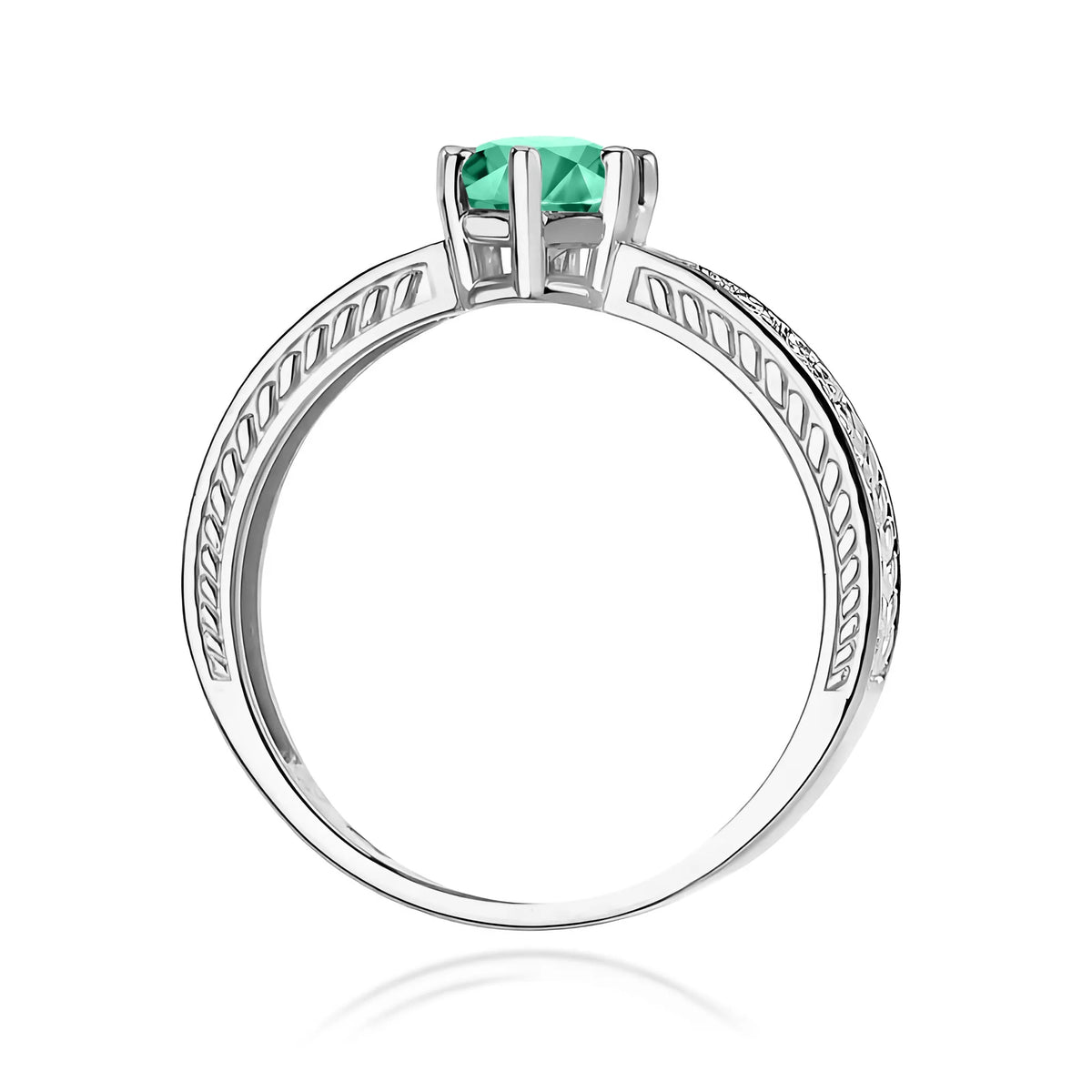 zlatý prsteň s 0,50 ct smaragdom a diamantmi w0075-emg-01