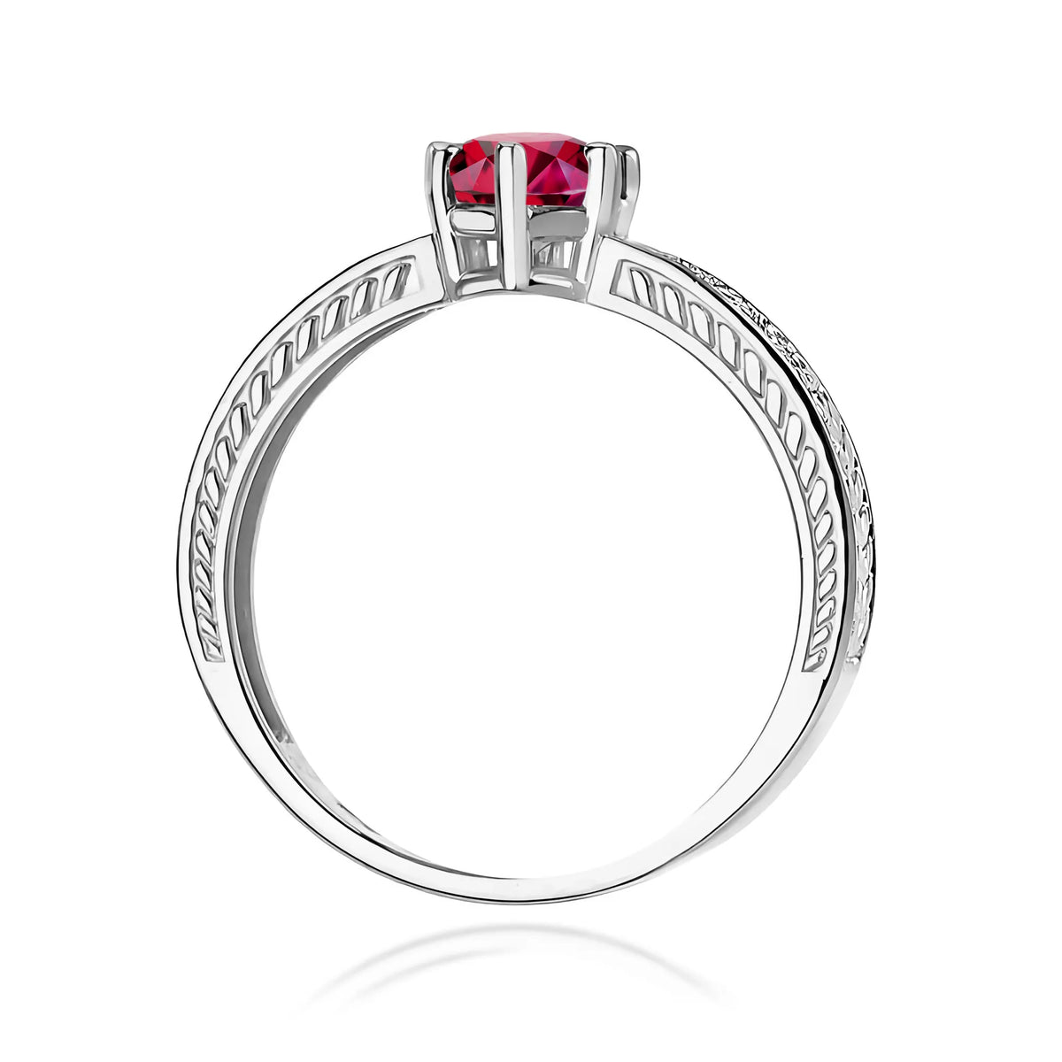 zlatý prsten s 0,60ct rubínem a diamanty w0075-rur-01
