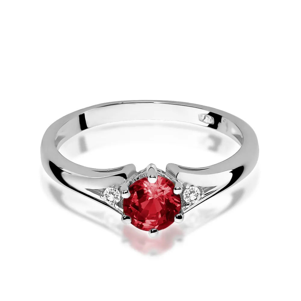 zlatý prsten s 0,60ct granátem a diamanty w0076-gar-01
