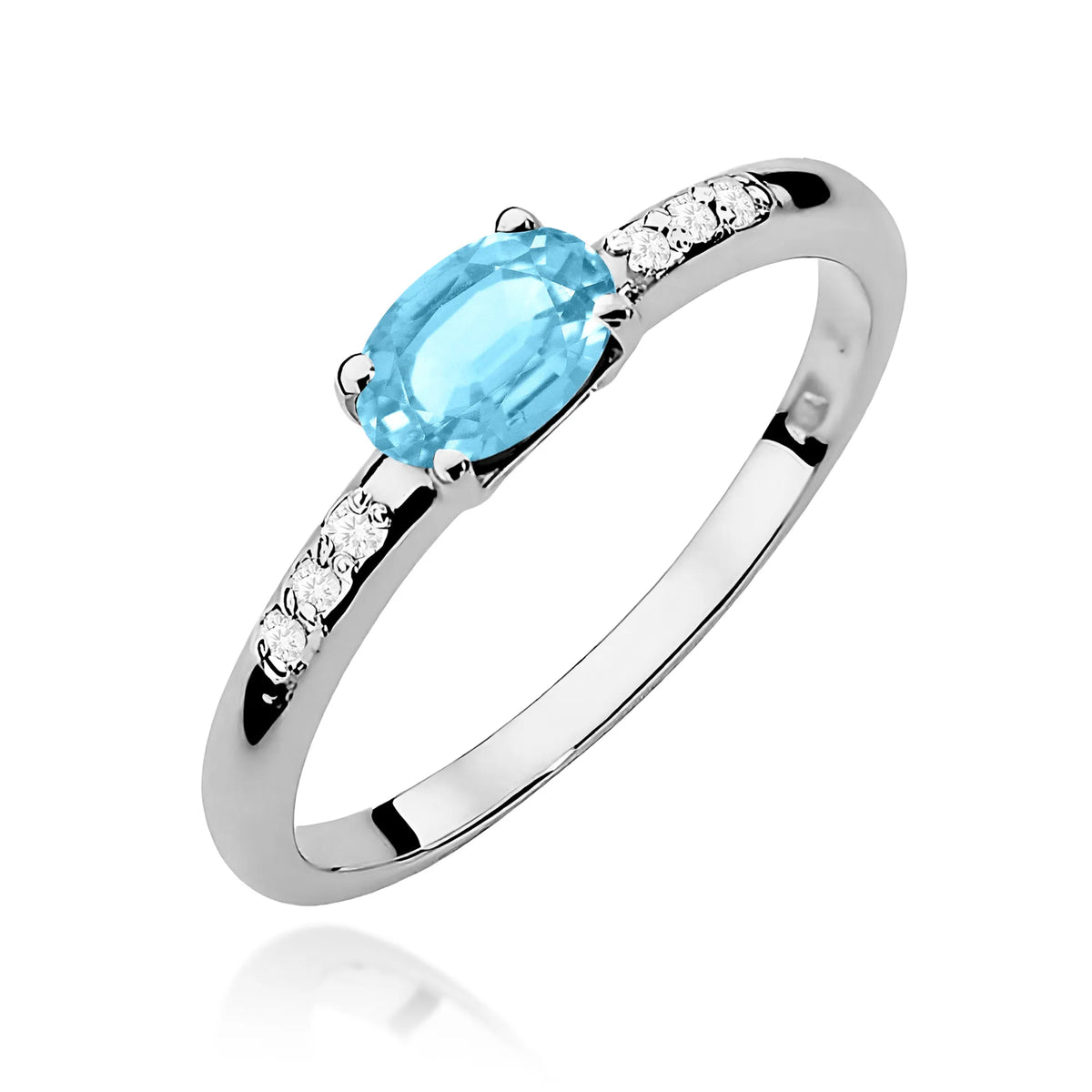 zlatý prsteň s topásom 0,50 ct a diamantmi 0,03 ct w0077-tob-01