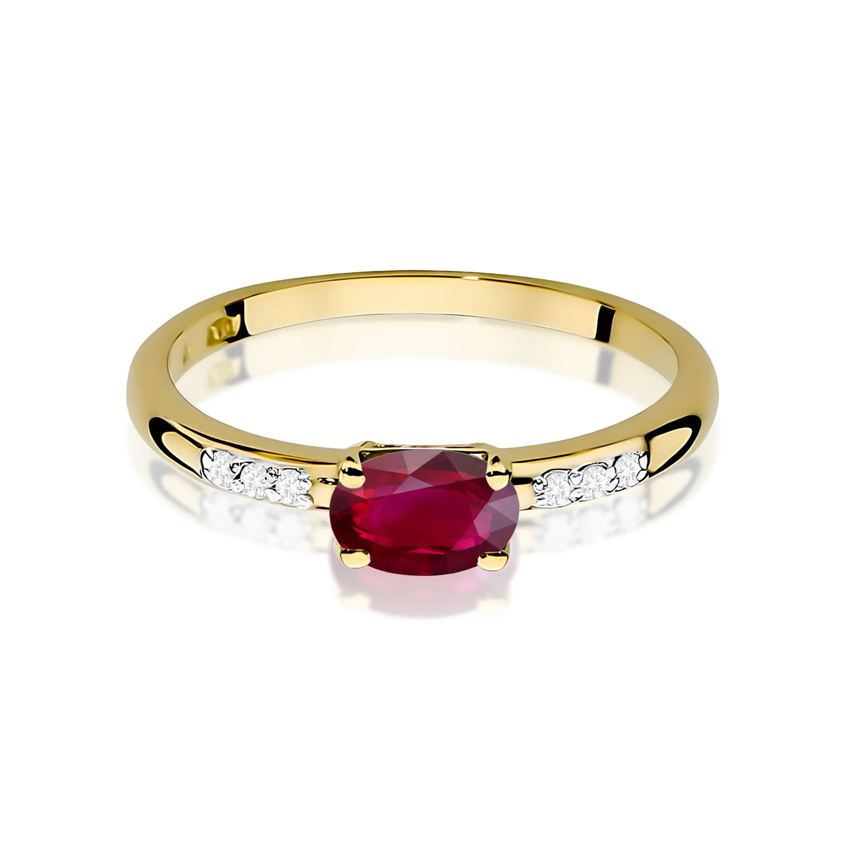 zlatý prsteň s 0,60 ct rubínom a 0,03 ct diamantmi w0077-rur-01