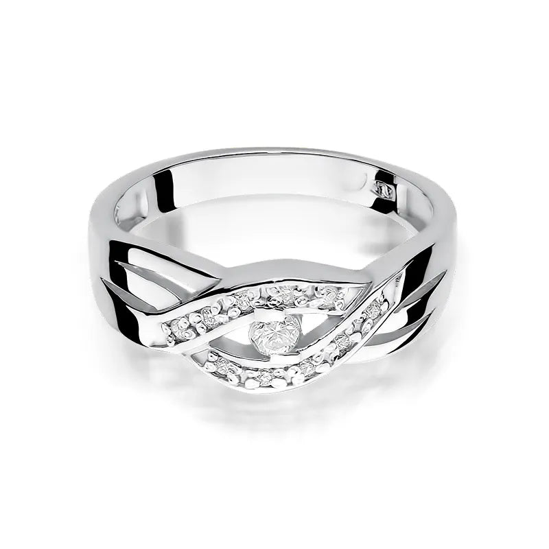 zlatý prsteň s diamantmi 0,05 ct a 0,05 ct w0083-diw-01