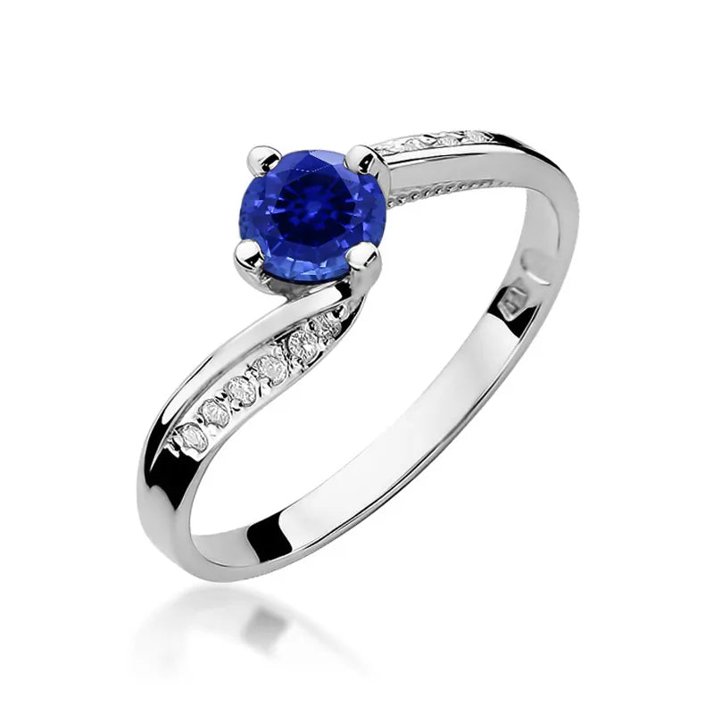 zlatý prsten s 0,50ct safírem a 0,05ct diamanty w0084-sab-01