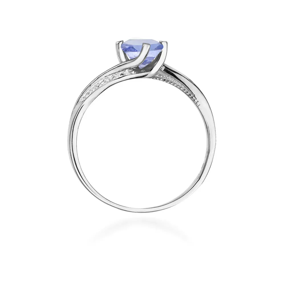 zlatý prsteň s 0,50 ct tanzanitom a 0,05 ct diamantmi w0084-tap-01