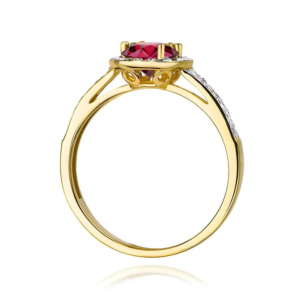 Bague en or avec rubis de 0,60 ct et diamants de 0,20 ct