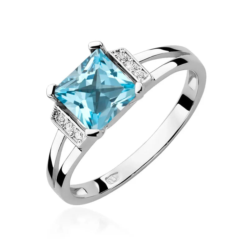 zlatý prsten s topazem 1,40 ct a diamanty 0,03 ct w0103-tob-01