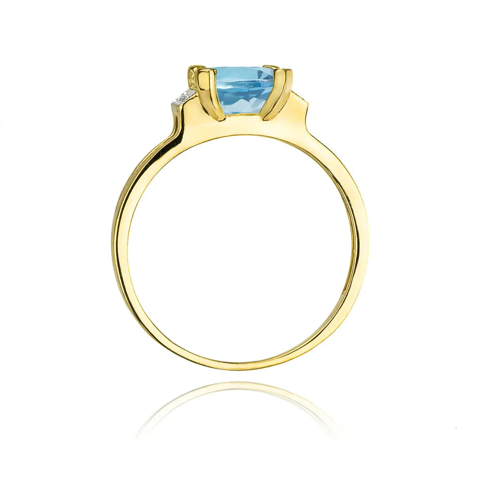 zlatý prsteň s 1,40 ct topásom a 0,03 ct diamantmi w0103-tob-01