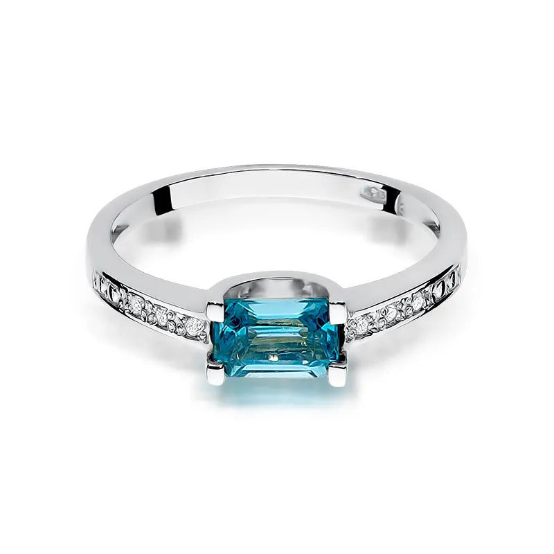 Goldring mit 0,65 ct Topas und 0,03 ct Diamanten W0105-TOB-01