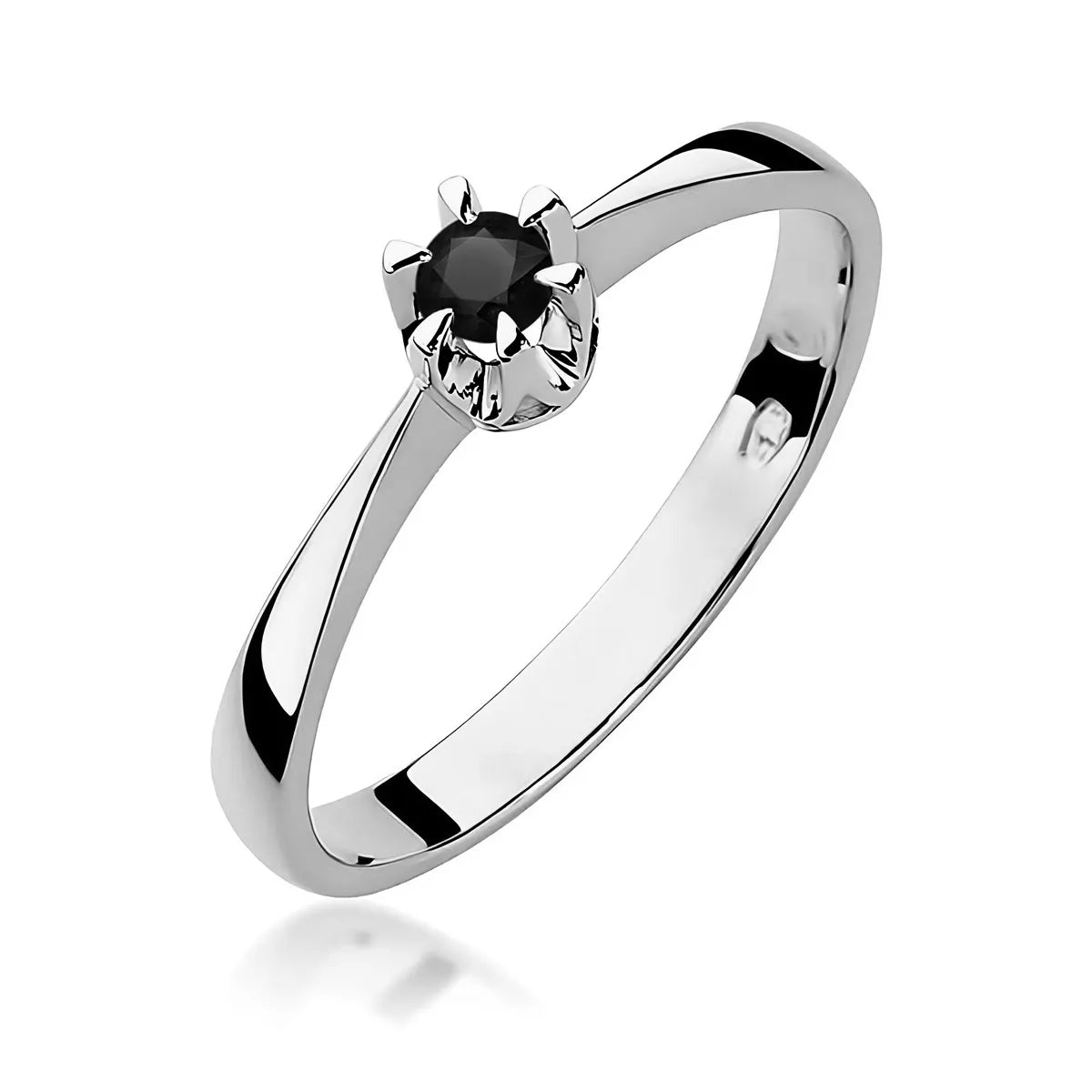 zlatý prsten s černým diamantem 0,12 ct w0111-dib-01