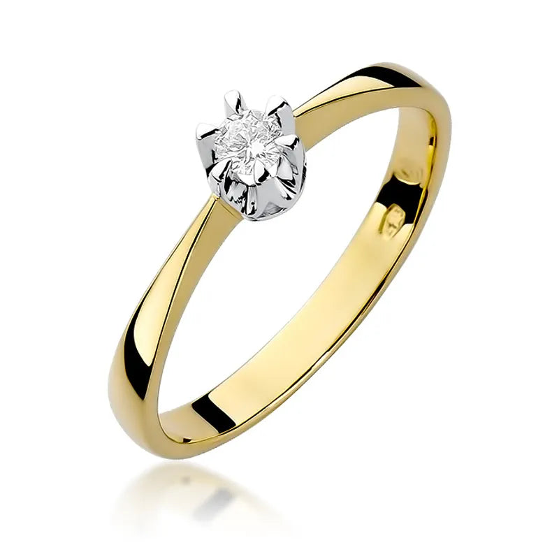 zlatý prsten s diamantem 0,15 ct w0111-diw-06
