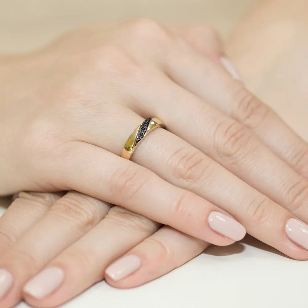 zlatý prsteň s 0,015 ct čiernymi diamantmi w0118-dib-02