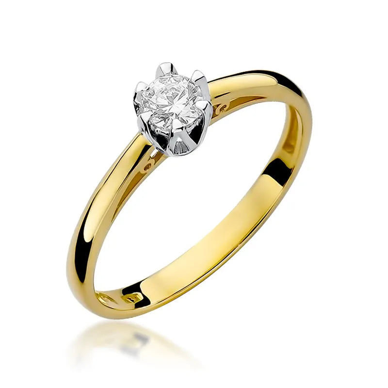 zlatý prsten s diamantem 0,15 ct w0133-diw-01