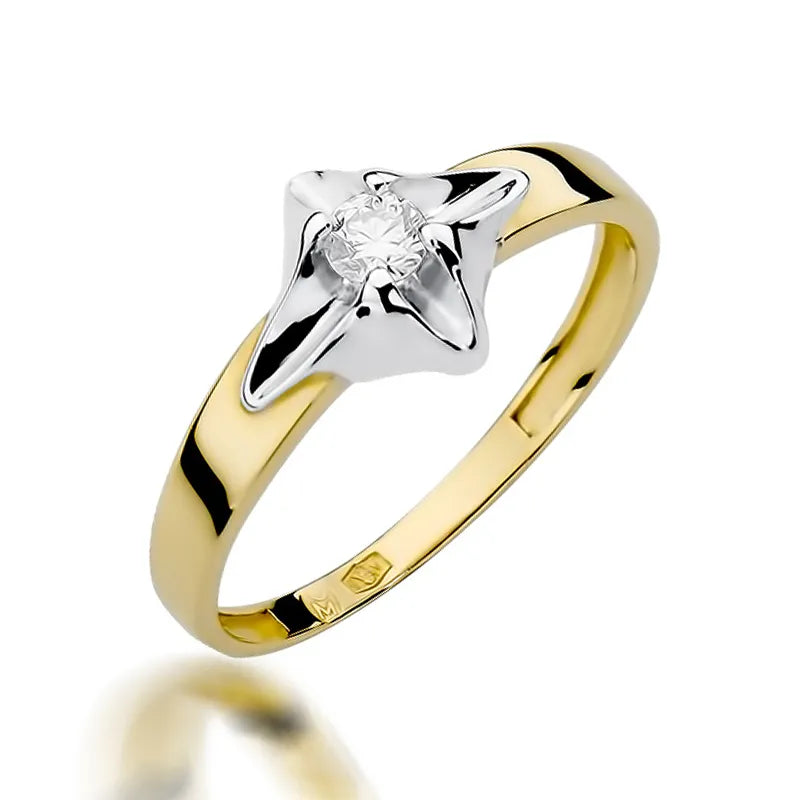 zlatý prsten s diamantem 0,12 ct w0155-diw-01