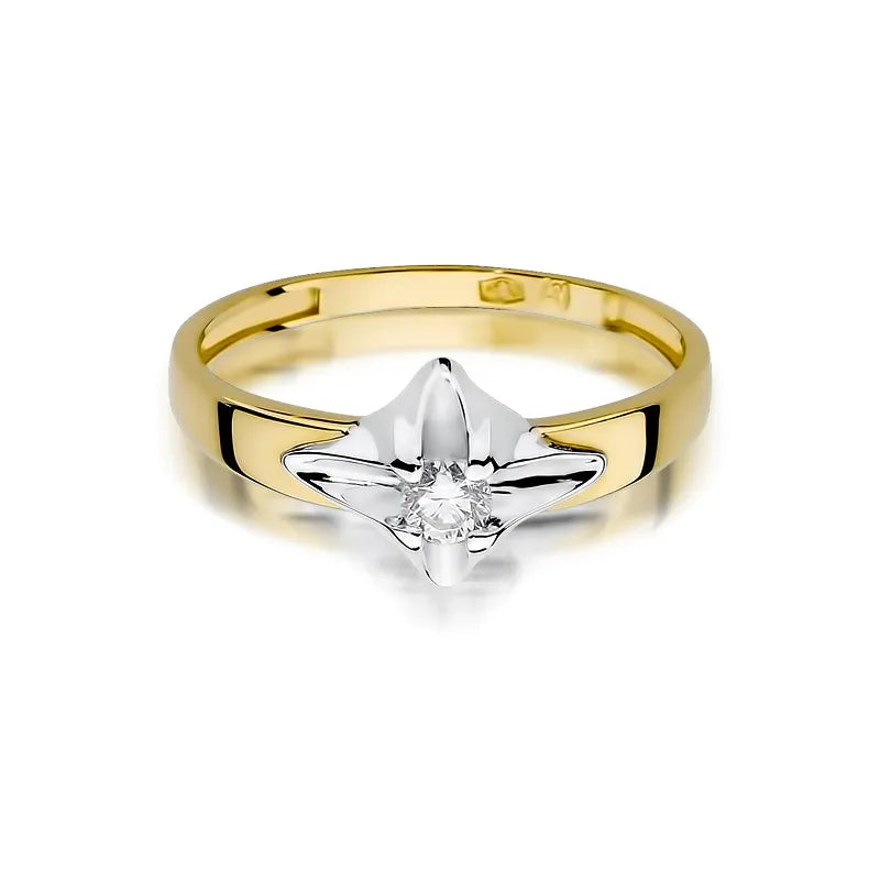 zlatý prsten s diamantem 0,12 ct w0155-diw-01