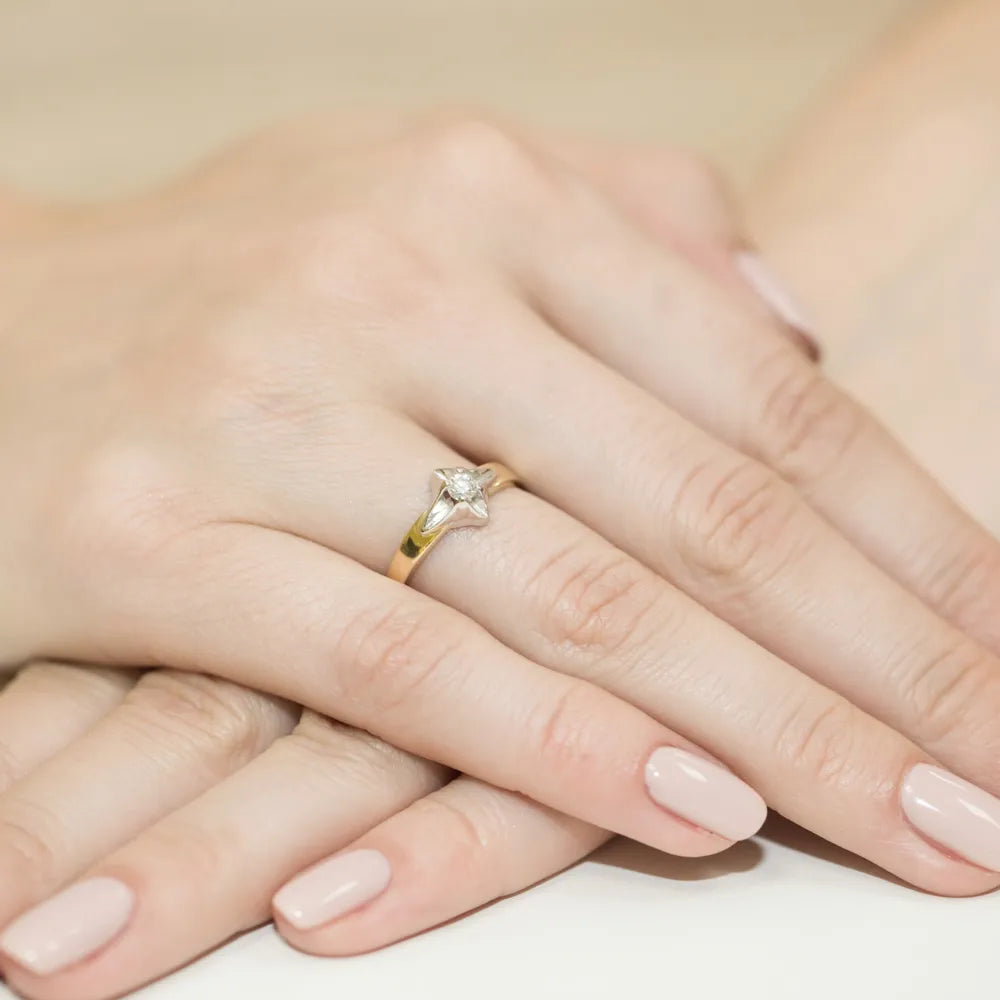 zlatý prsten s diamantem 0,12 ct w0155-diw-01