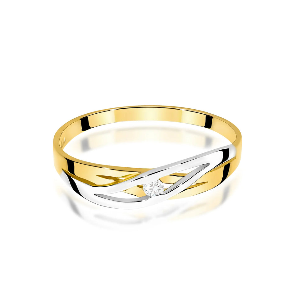 Bague en or avec diamant de 0,05 ct
