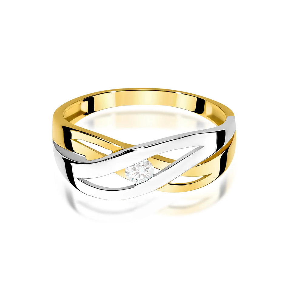 Bague en or avec diamant de 0,10 ct