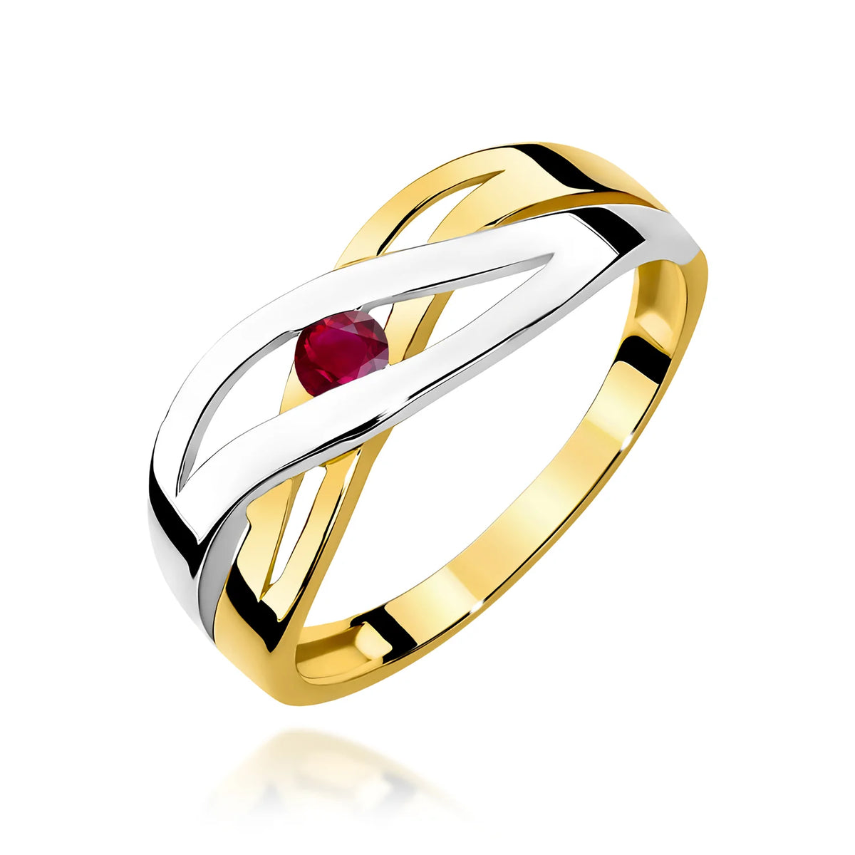 Gold Ring with 0.15ct Ruby