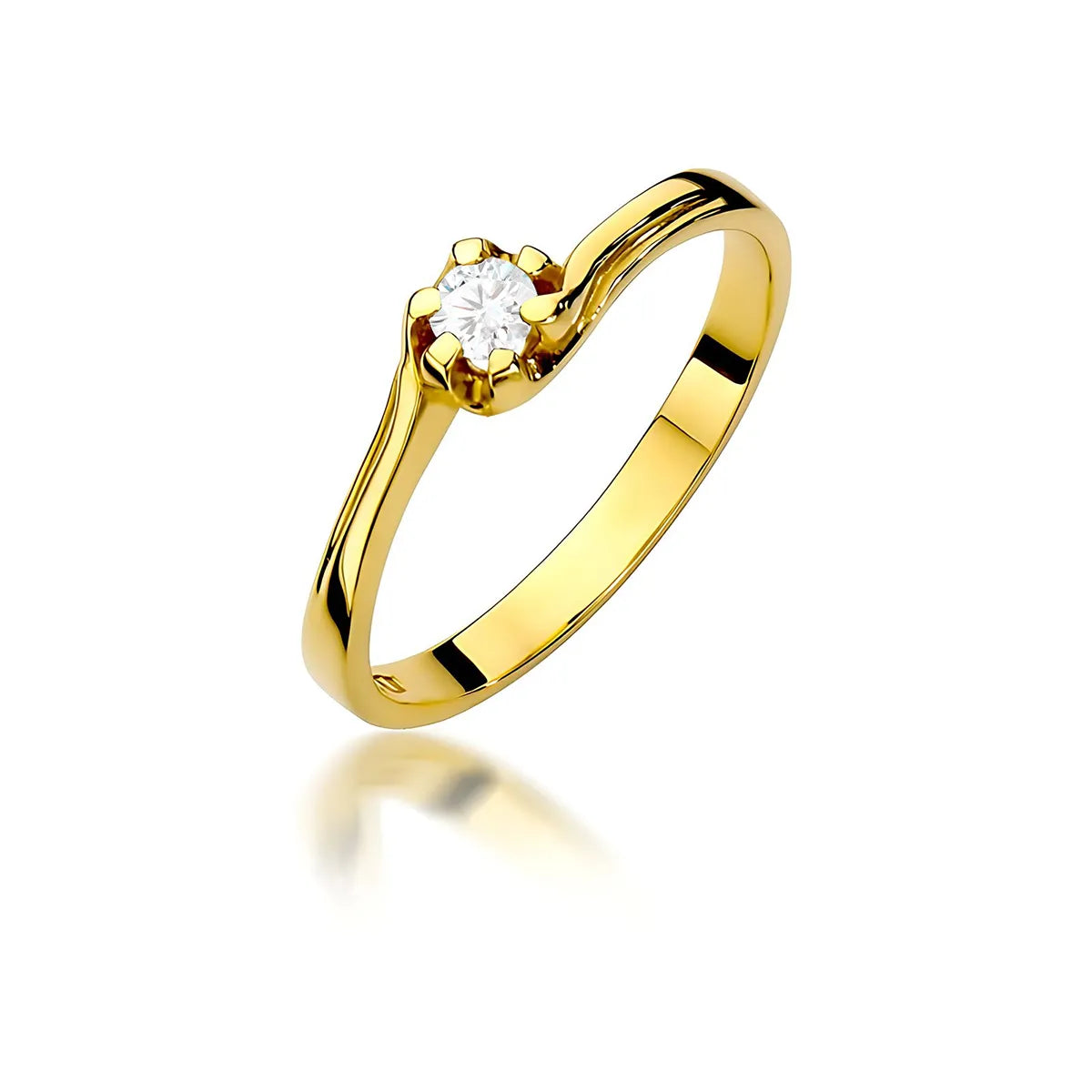 zlatý prsten s diamantem 0,10 ct w0163-diw-01