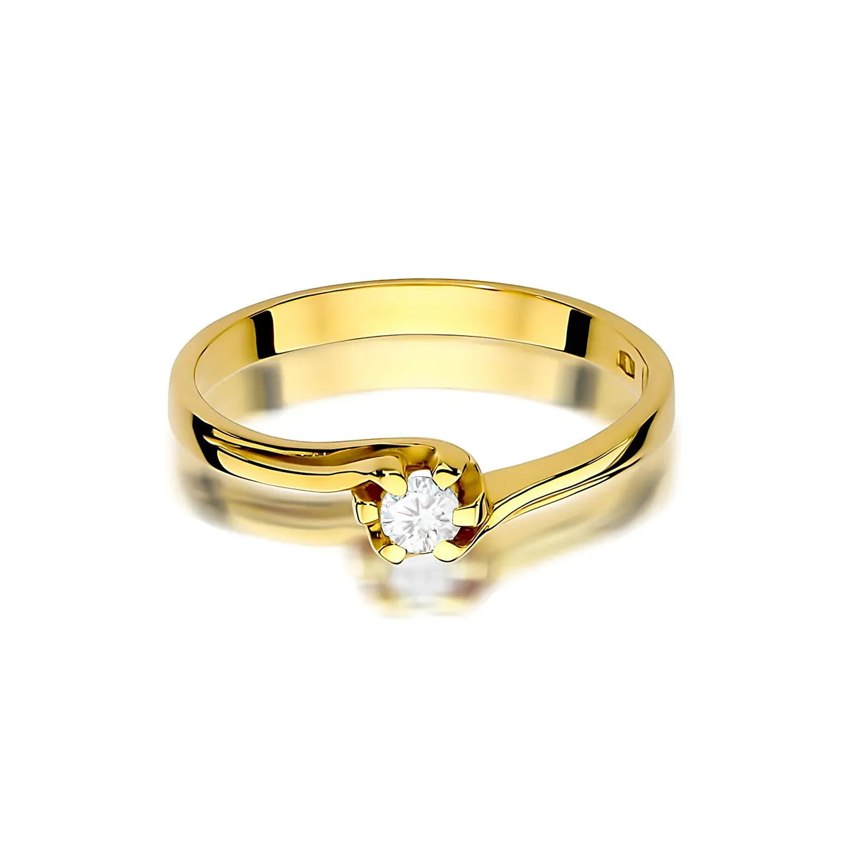 zlatý prsten s diamantem 0,10 ct w0163-diw-01