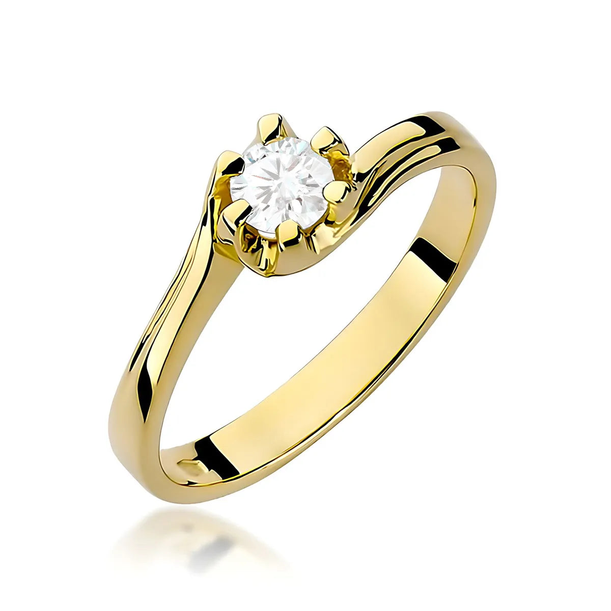zlatý prsteň s diamantom 0,30 ct w0163-diw-03