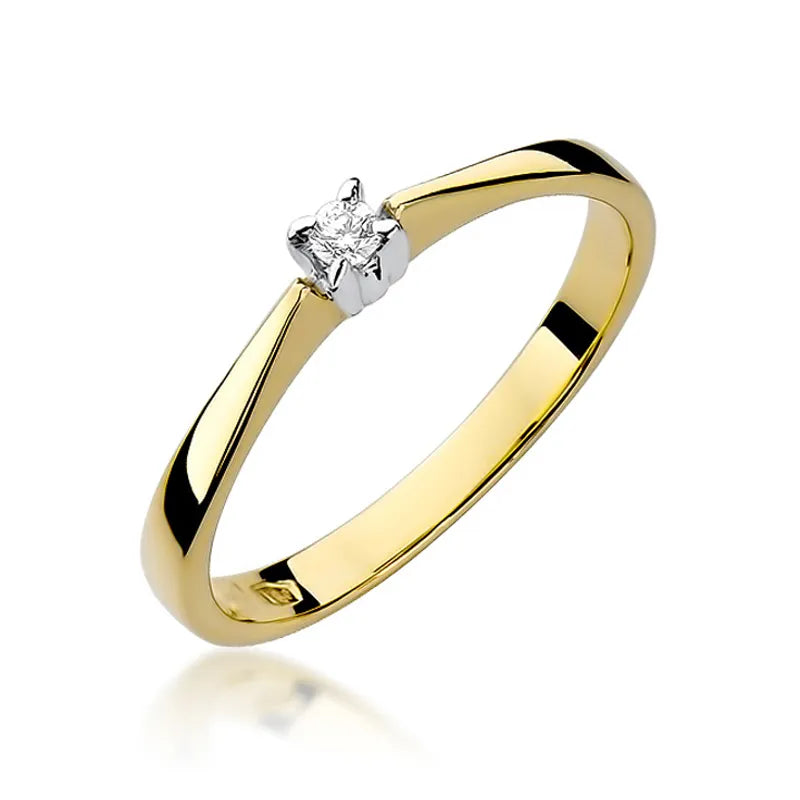 zlatý prsten s diamantem 0,03 ct w0175-diw-01