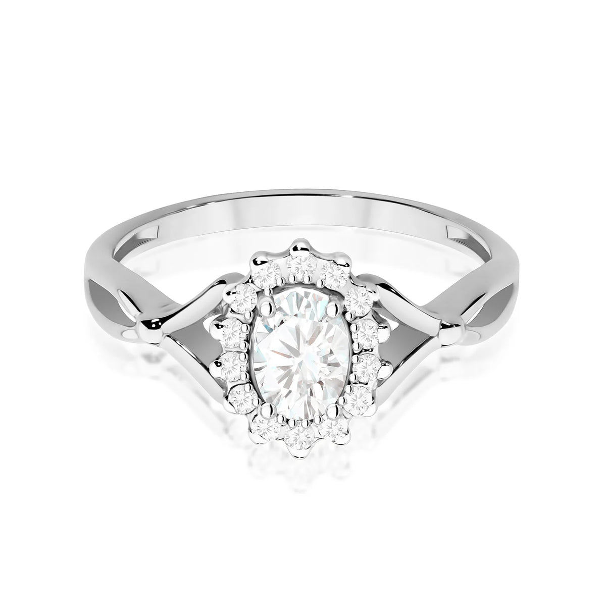 Ring aus Weißgold mit 0,40ct und 0,12ct Labordiamanten