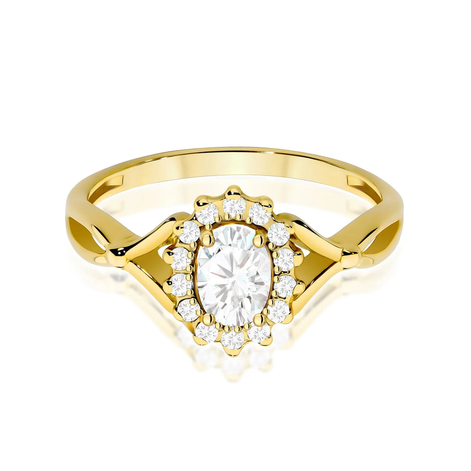 Bague en or avec diamants de laboratoire de 0,40 ct et 0,12 ct