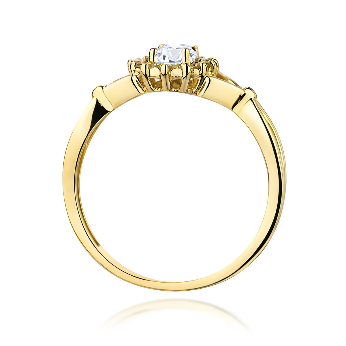 Bague en or avec diamants de laboratoire de 0,40 ct et 0,12 ct
