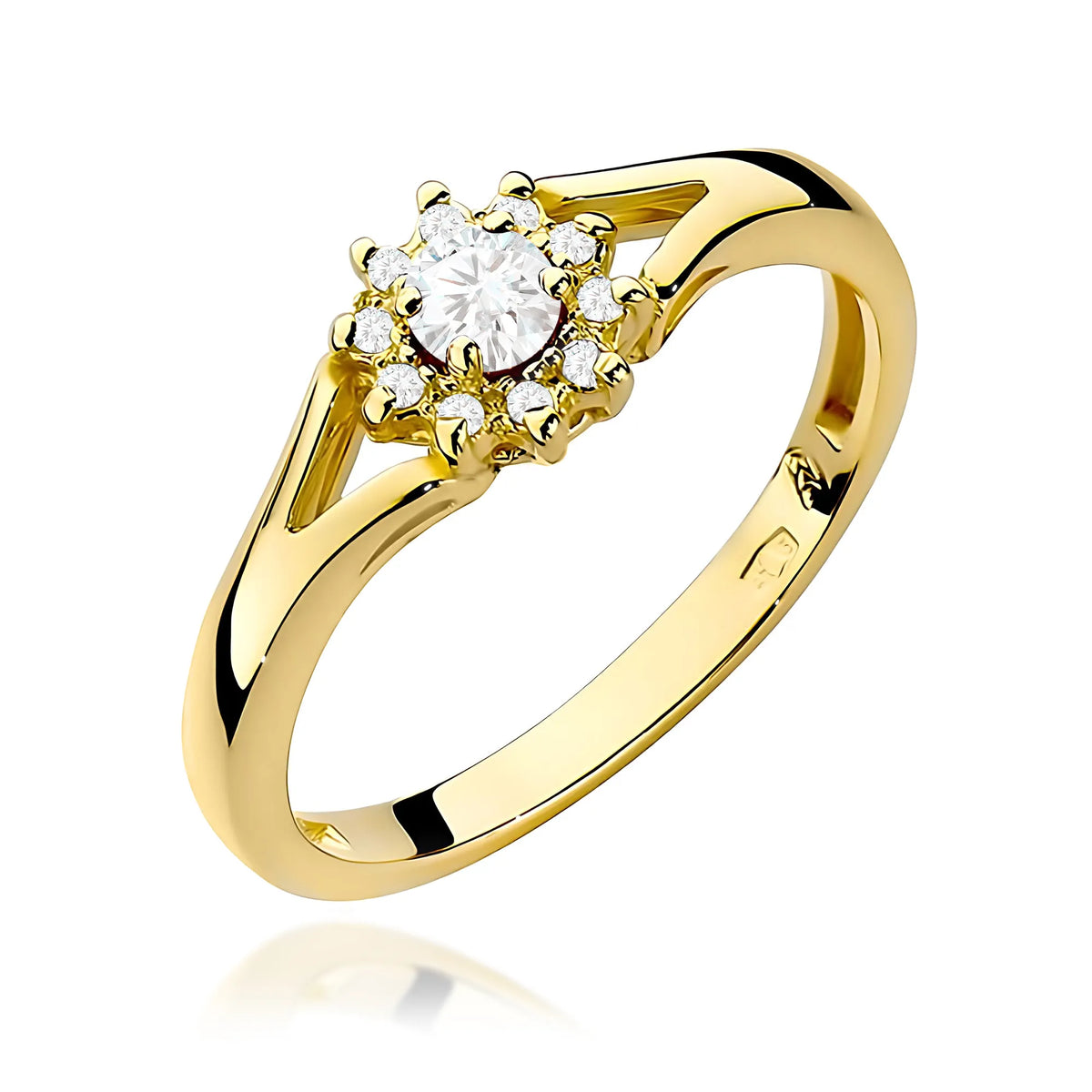 zlatý prsten s diamanty 0,10 ct a 0,086 ct w0185-diw-01