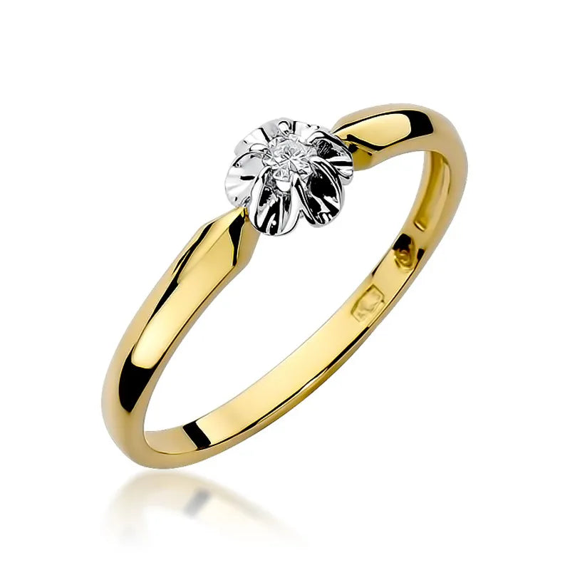 zlatý prsten s diamantem 0,04 ct w0187-diw-01