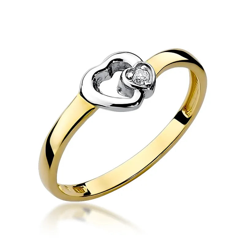 zlatý prsten s diamantem 0,02 ct w0188-diw-01